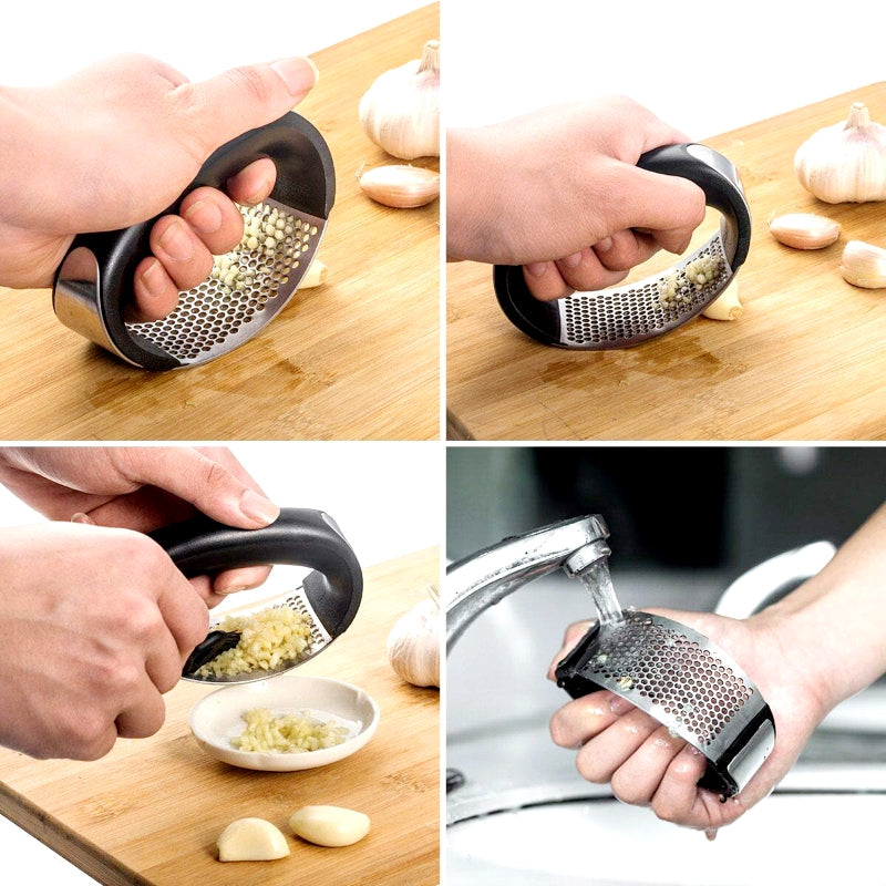 Stainless Steel Garlic Press Rocker – Ergonomic Garlic Crusher & Mincer Tool