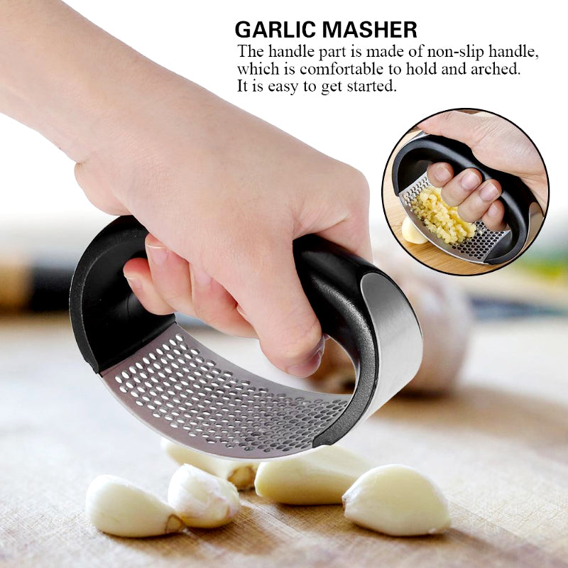 Stainless Steel Garlic Press Rocker – Ergonomic Garlic Crusher & Mincer Tool