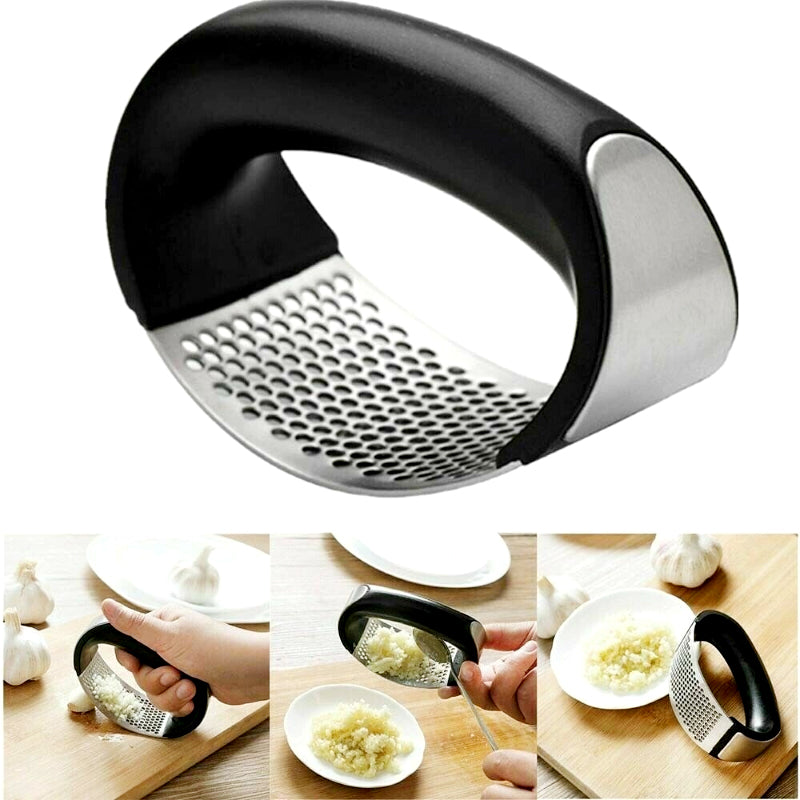 Stainless Steel Garlic Press Rocker – Ergonomic Garlic Crusher & Mincer Tool