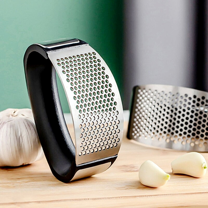 Stainless Steel Garlic Press Rocker – Ergonomic Garlic Crusher & Mincer Tool