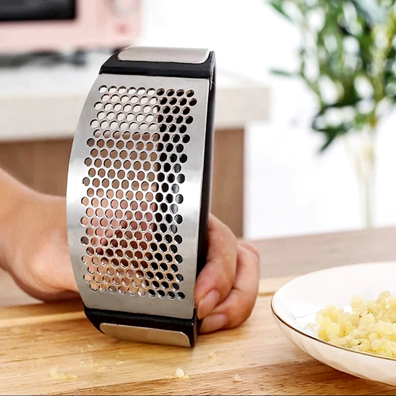 Stainless Steel Garlic Press Rocker – Ergonomic Garlic Crusher & Mincer Tool